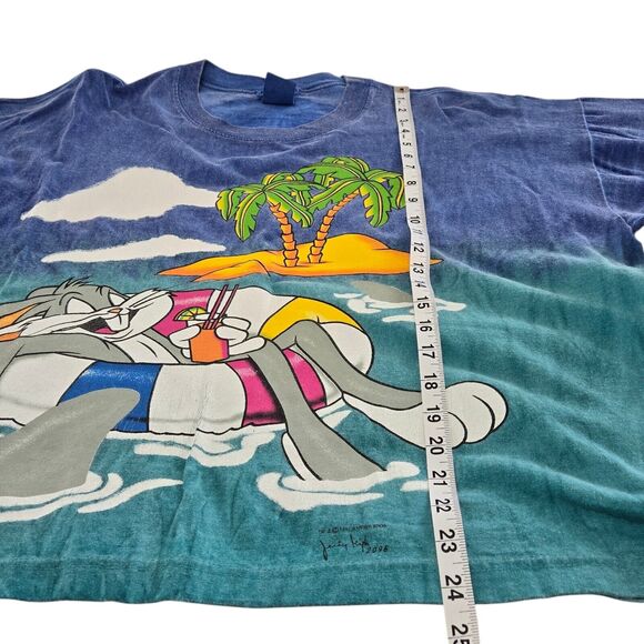Vintage Jerry Leigh Bugs Bunny T Shirt Large 90’s Top Tie Dye Beach Looney Tunes - Picture 6 of 6